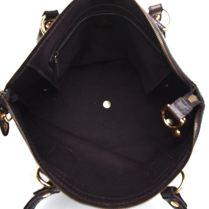 Gucci Crystal Monogram Small Babouska Tote Dark Brown 6 of 12