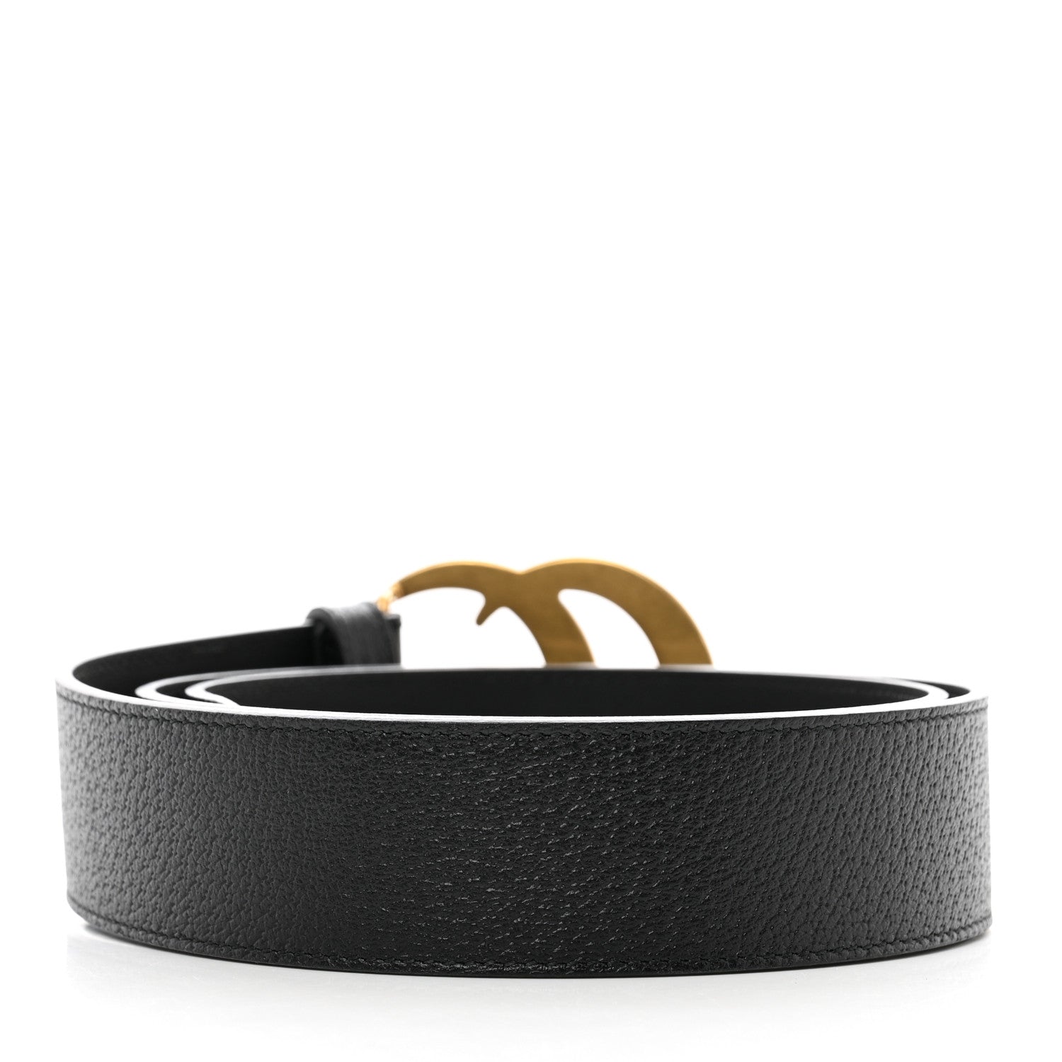 Gucci Textured Dollar Calfskin Double G 40mm Belt 90 36 Black 2 of 7