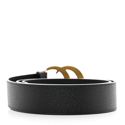 Gucci Textured Dollar Calfskin Double G 40mm Belt 90 36 Black 2 of 7