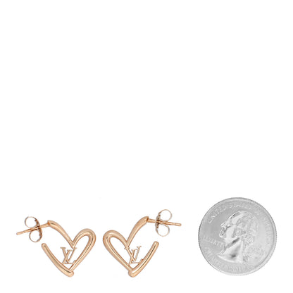 Louis Vuitton Fall In Love Heart Earrings PM Gold 2 of 7