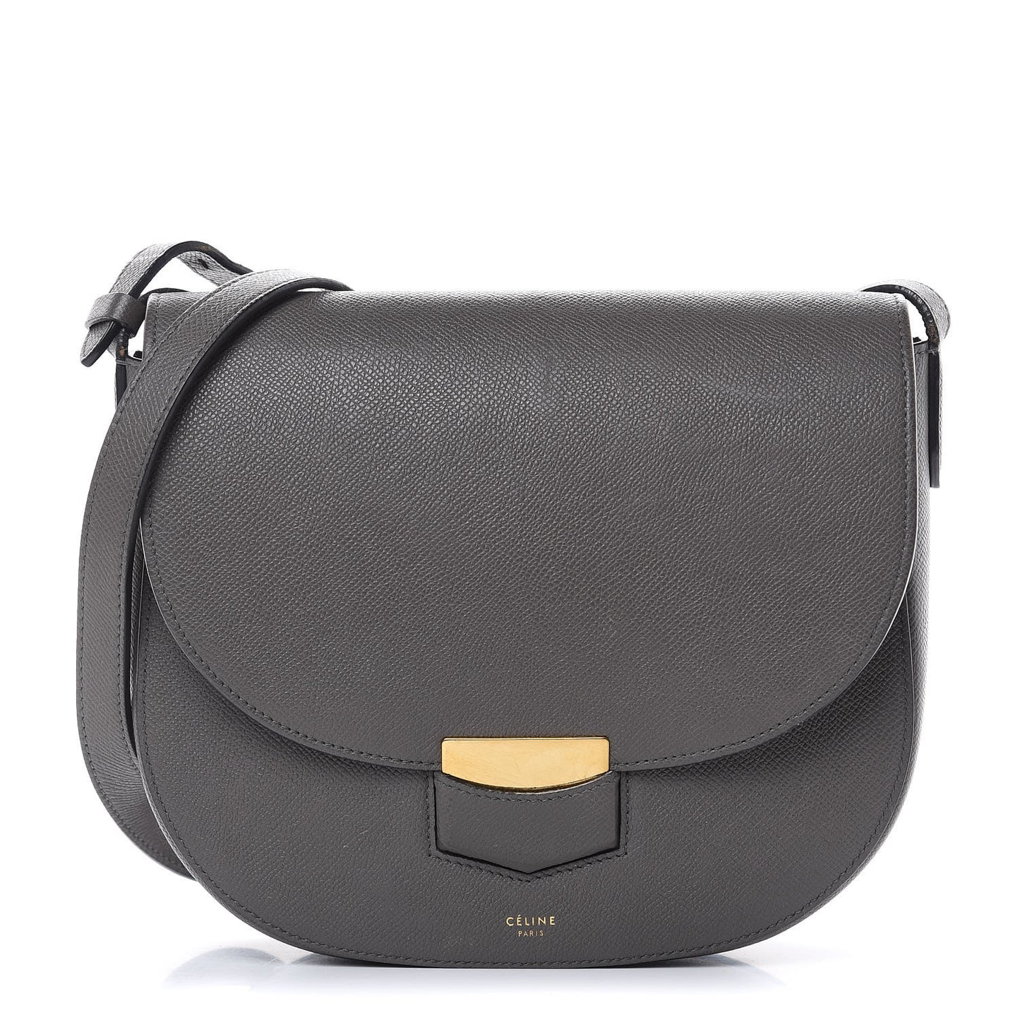 Grained Calfskin Medium Trotteur Taupe