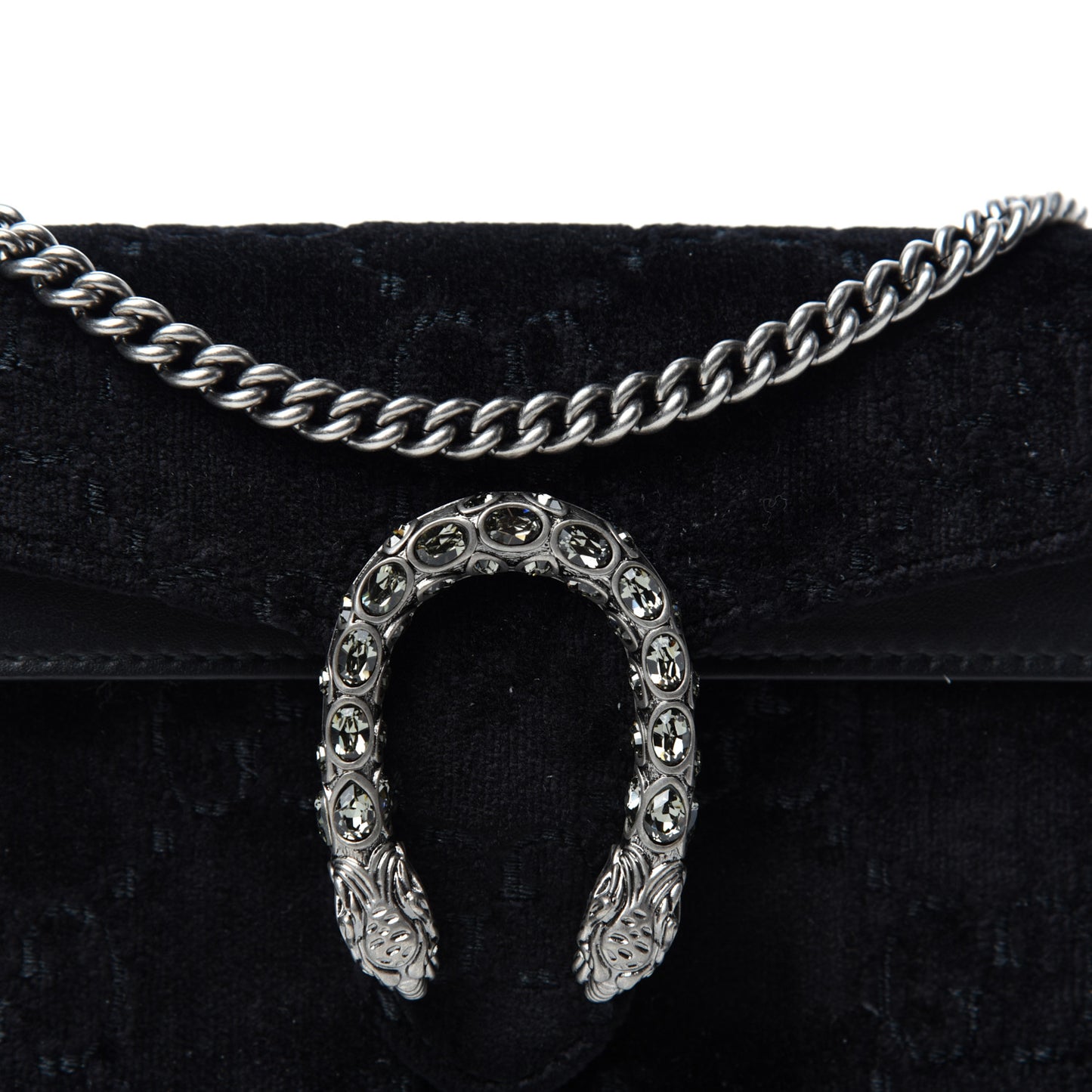 Velvet Super Mini Dionysus Shoulder Bag Black