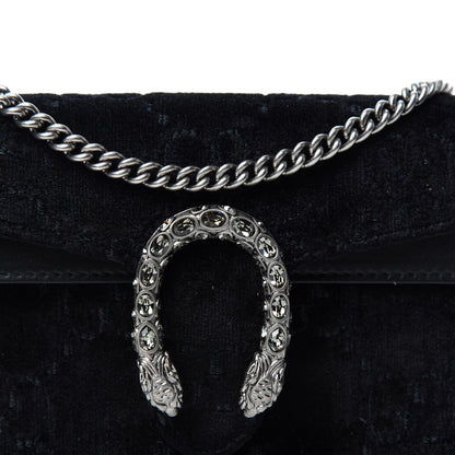Gucci Velvet Super Mini Dionysus Shoulder Bag Black 9 of 10