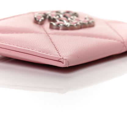 Chanel Lambskin Quilted Chanel 19 Card Holder Light Pink 5 of 10