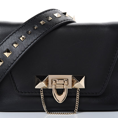 Valentino Garavani Vitello Small Rockstud Demilune Crossbody Bag Black 6 of 14