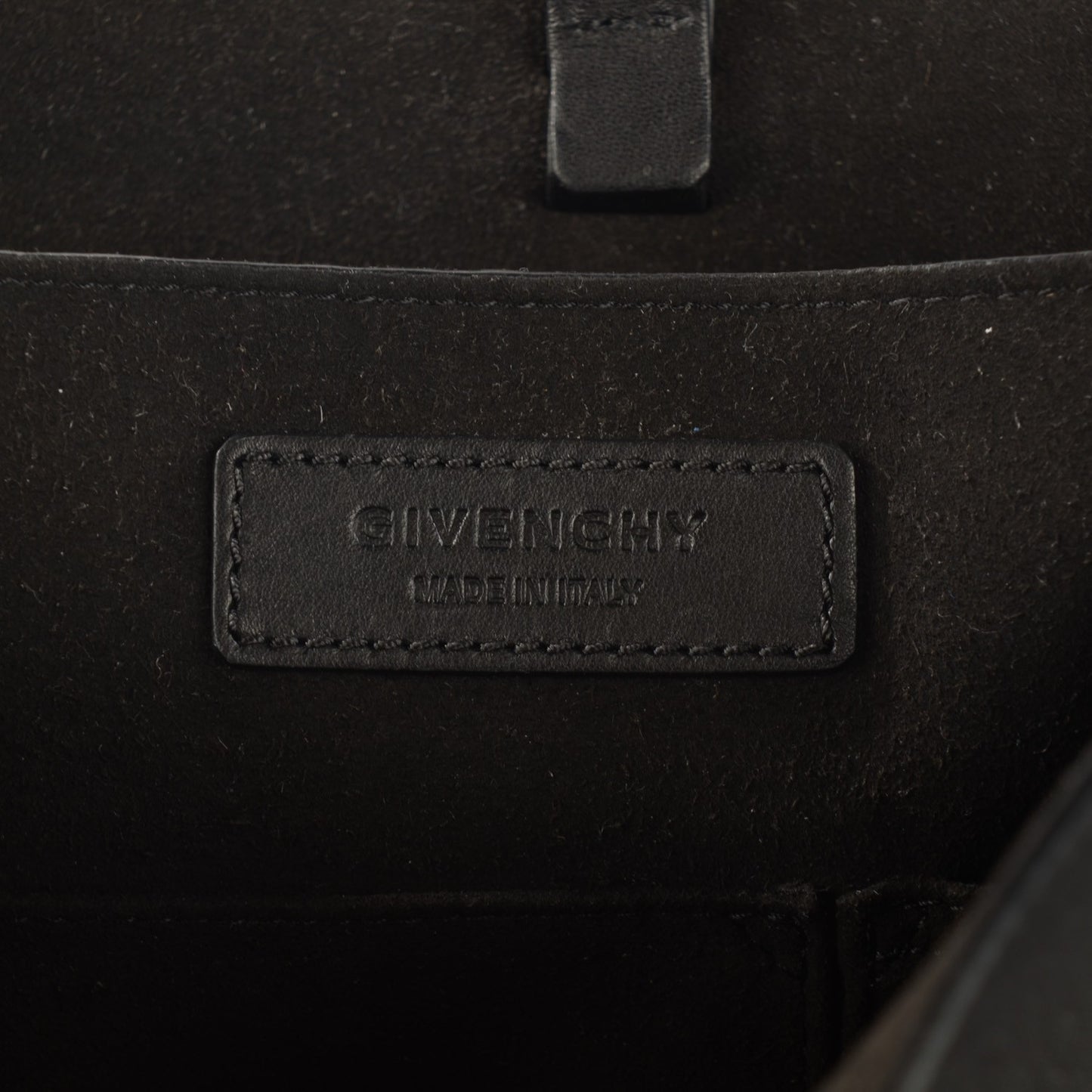 Calfskin Crocodile Embossed Medium Shark Lock Satchel Black
