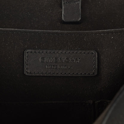 Givenchy Calfskin Crocodile Embossed Medium Shark Lock Satchel Black 5 of 7