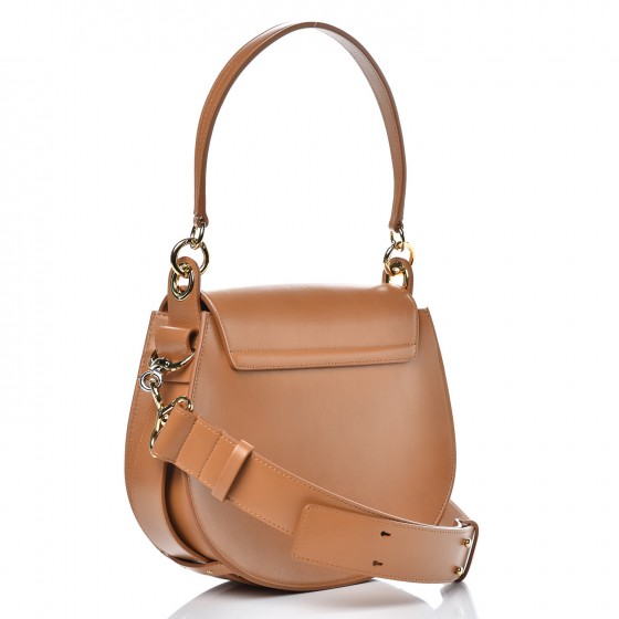 Calfskin Suede Large Tess Bag Autumnal Brown
