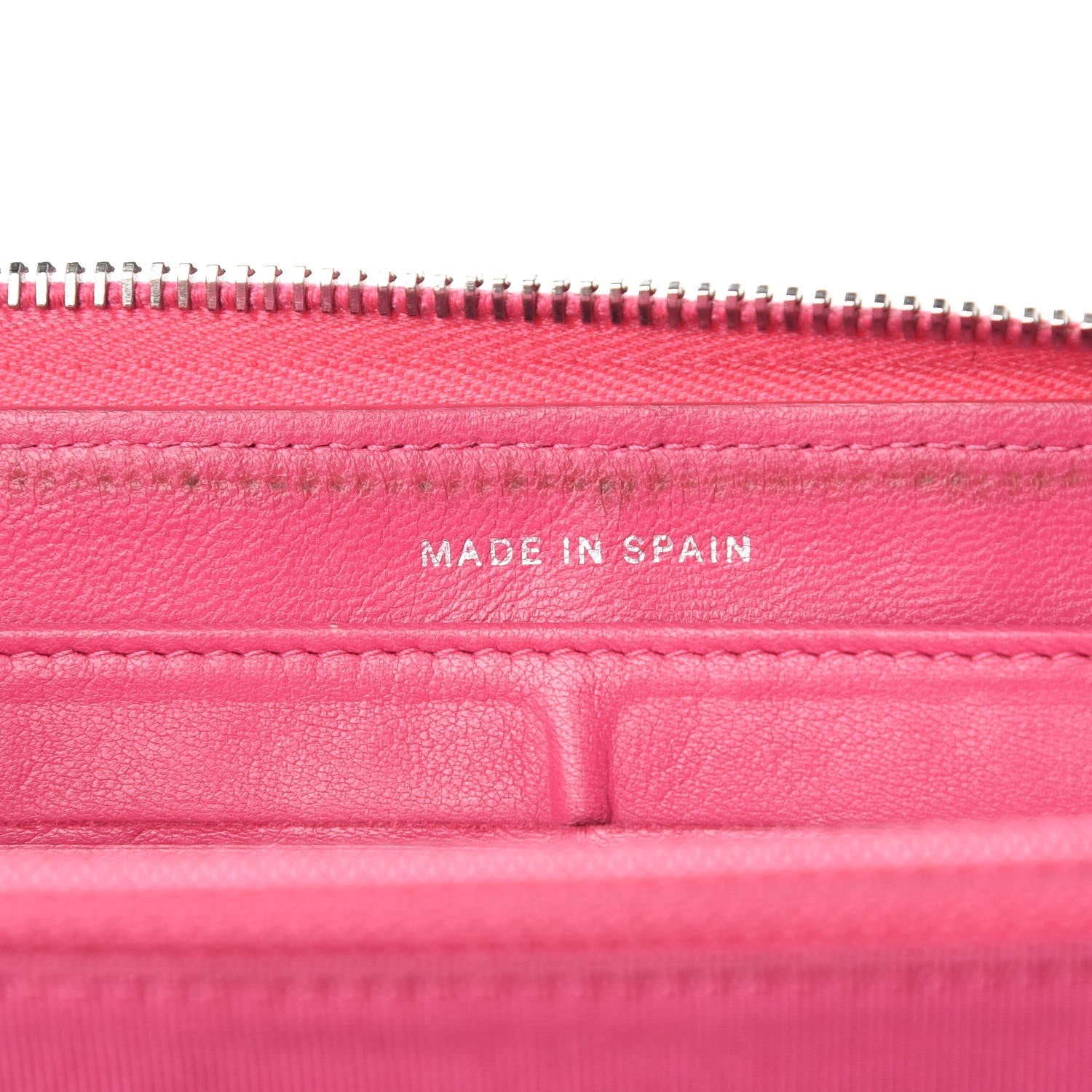 Chanel Lambskin Quilted Large Gusset Zip Around Wallet Pink 7 of 15