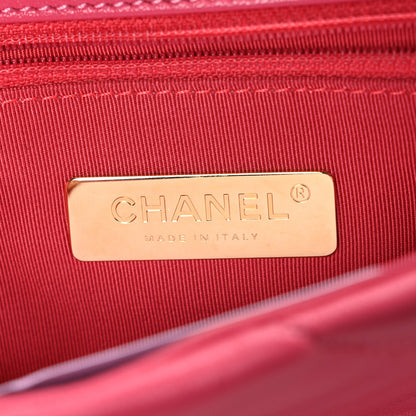 Chanel Lambskin Quilted Medium Chanel 19 Flap Dark Pink 6 of 10