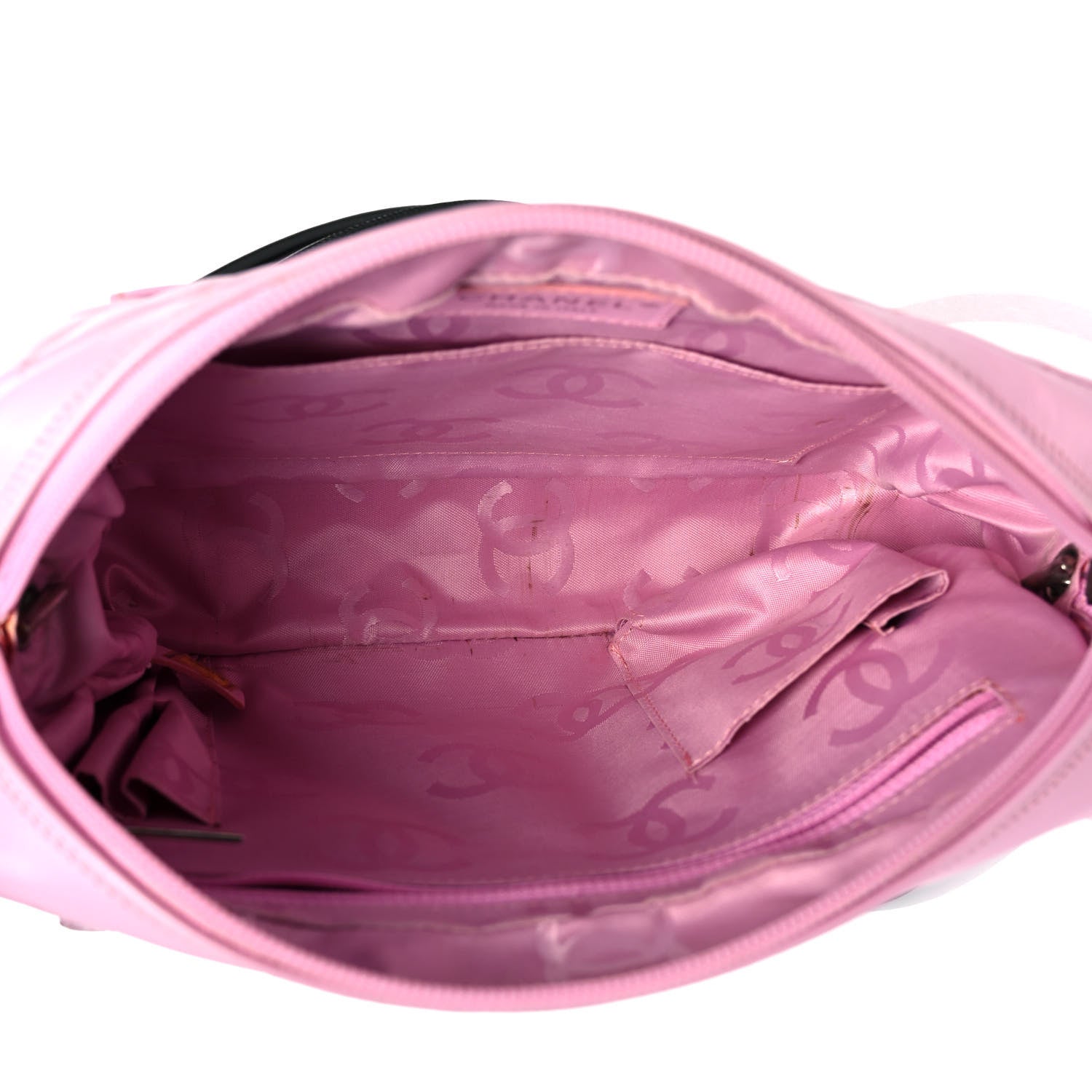 Chanel Calfskin Quilted Cambon Camera Case Pink Black 4 of 8