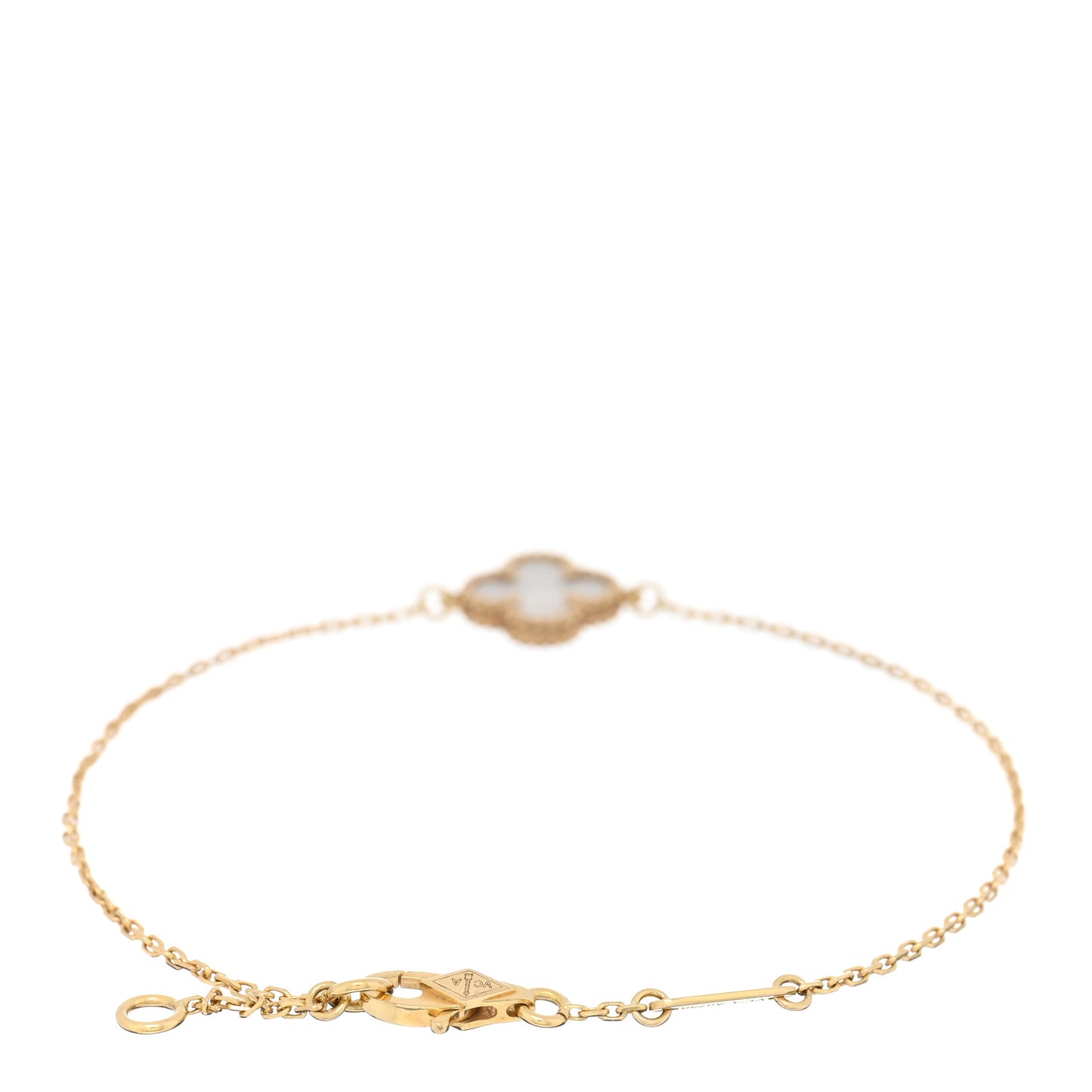 18K Yellow Gold Mother of Pearl Sweet Alhambra Bracelet