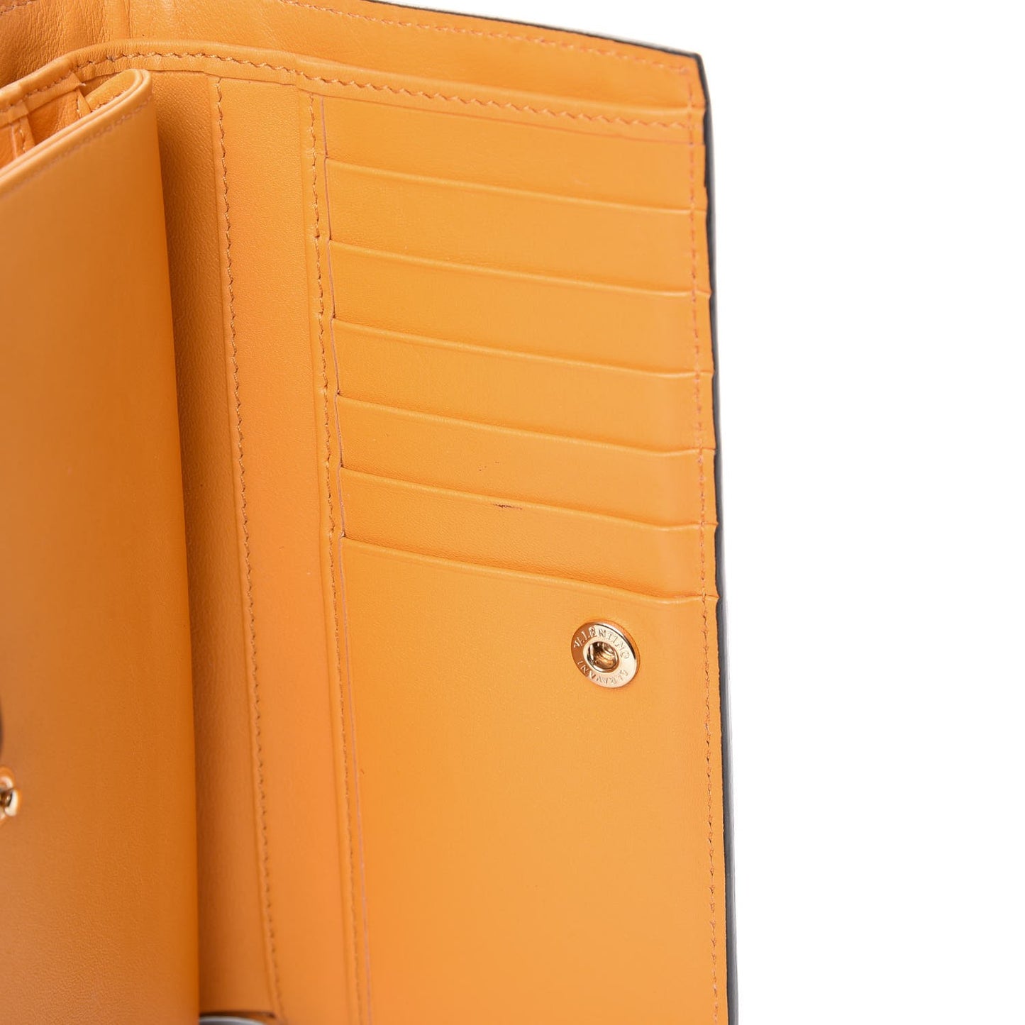Calfskin Rockstud Continental Wallet Mandarin Sorbet