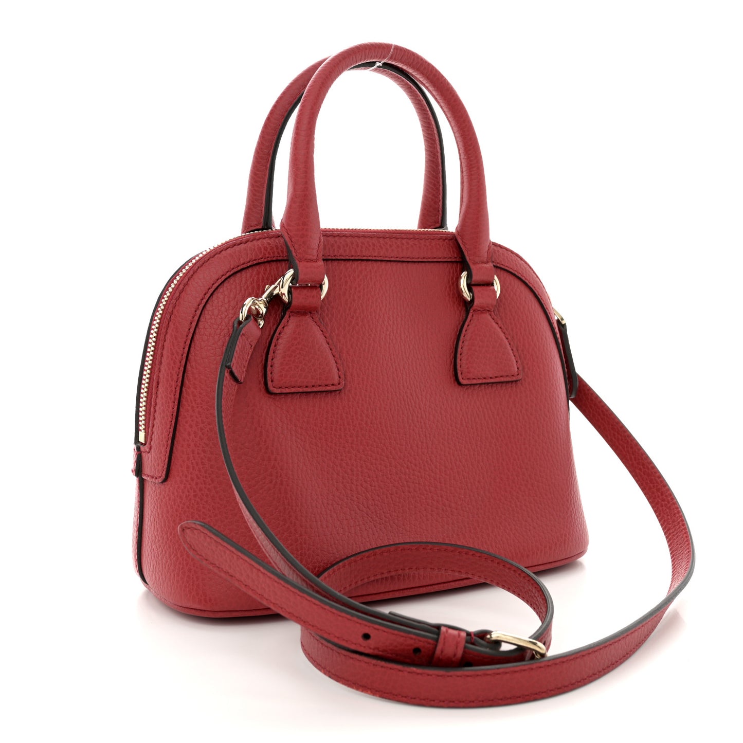 Dollar Calfskin Small GG Charm Dome Bag Red