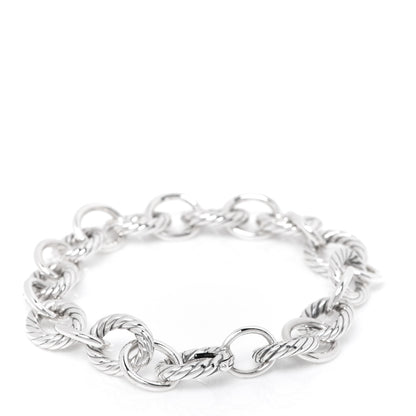 David Yurman Sterling Silver 10mm Medium Oval Link Bracelet 3 of 4