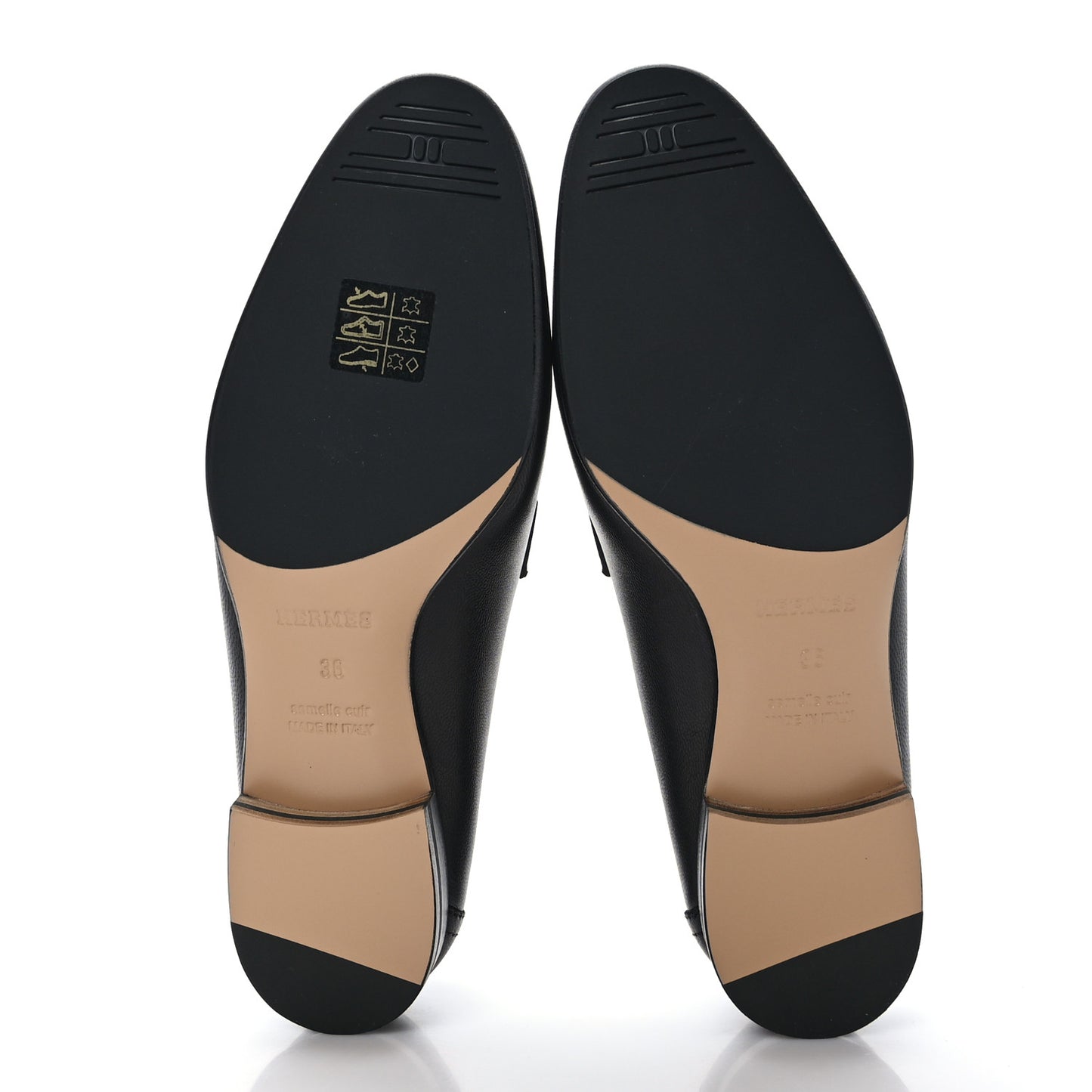 Goatskin Womens Paris Loafers 36 Black