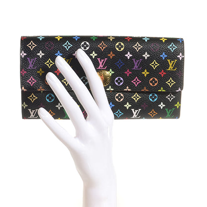 Louis Vuitton Monogram Multicolor Sarah Wallet Black Grenade 2 of 8