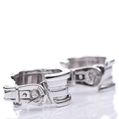 Bulgari 18K White Gold B.Zero1 Hoop Earrings 5 of 9