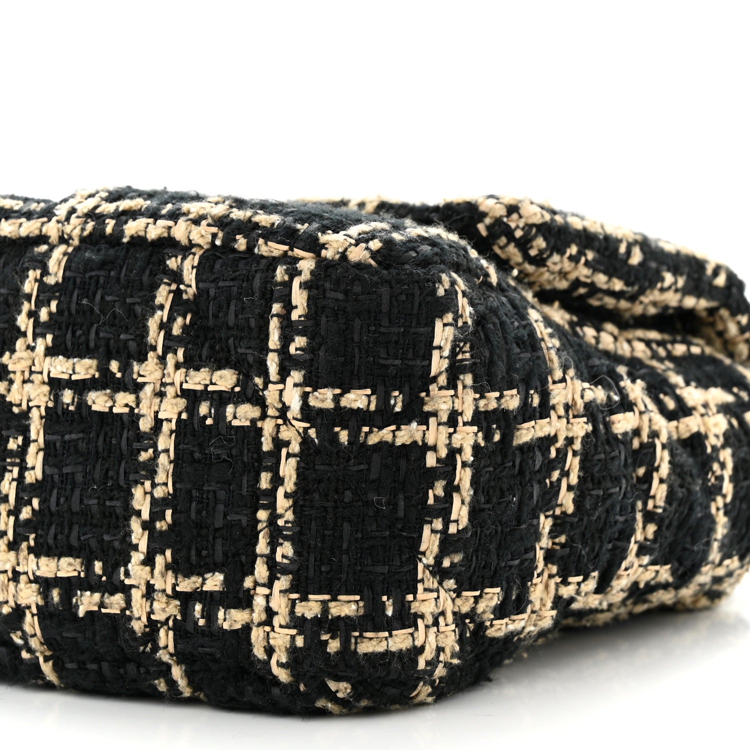 Chanel Tweed Quilted Medium Chanel 19 Flap Black Beige 10 of 11