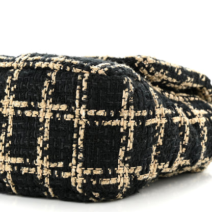 Chanel Tweed Quilted Medium Chanel 19 Flap Black Beige 10 of 11