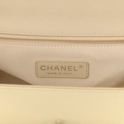 Chanel Patent Quilted Large Boy Flap White 6 of 8
