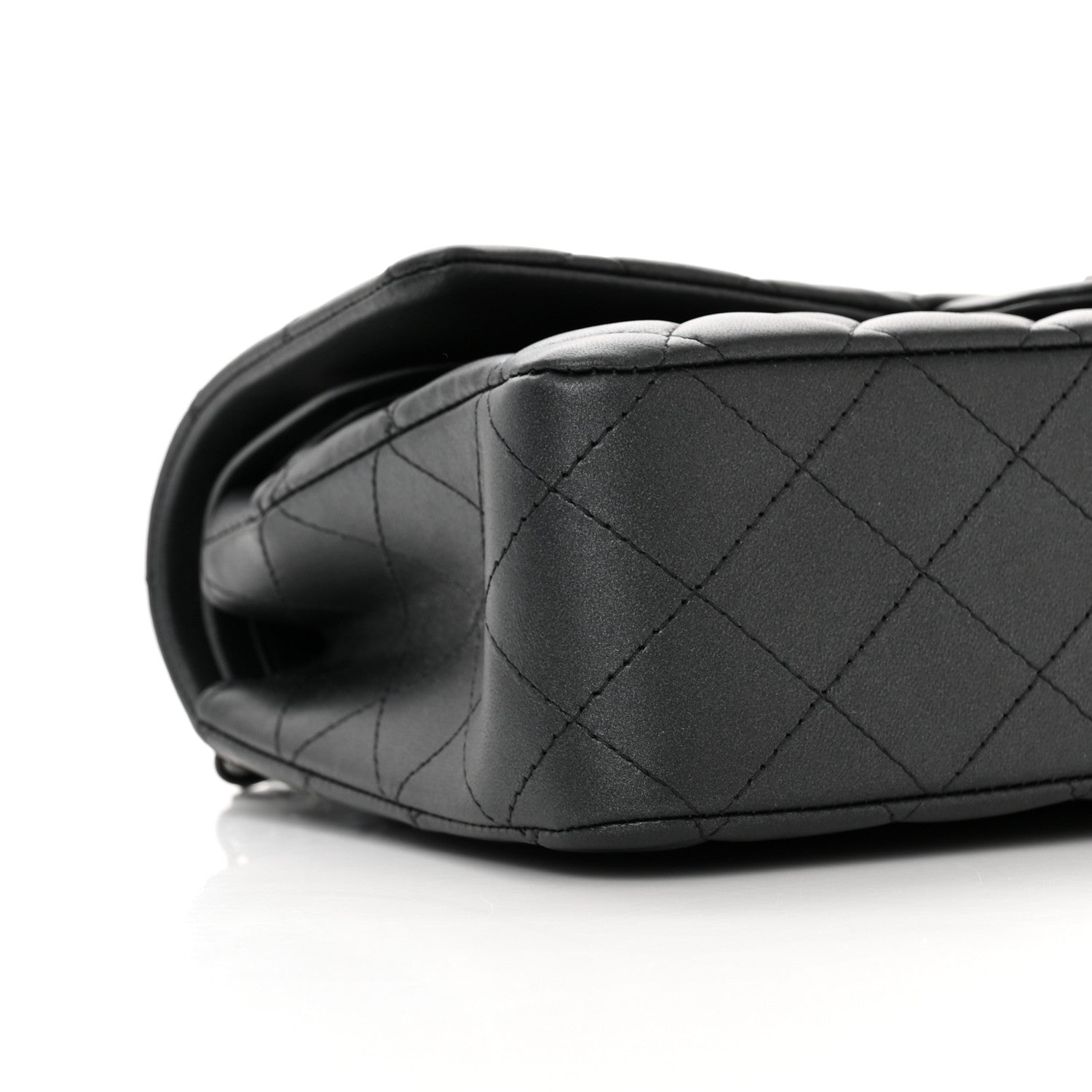 Chanel Lambskin Quilted Medium Double Flap So Black 9 of 12