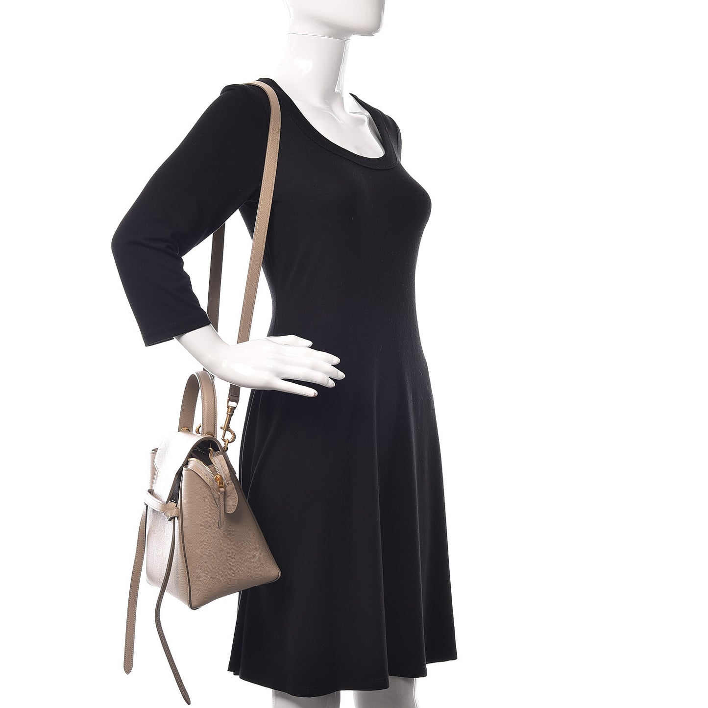Grained Calfskin Micro Belt Bag Light Taupe
