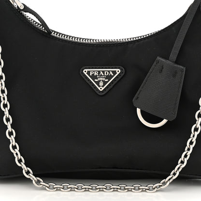 Prada Nylon Re-Edition 2005 Shoulder Bag Black 9 of 11