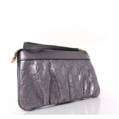 Gucci Metallic Soft Guccissima Heart Wristlet Senanque 3 of 6