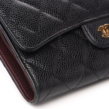 Chanel Caviar Quilted Large Flap Wallet Black 10 of 14