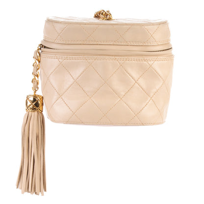 Chanel Lambskin CC Tassel Shoulder Bag Beige Clair 1 of 8