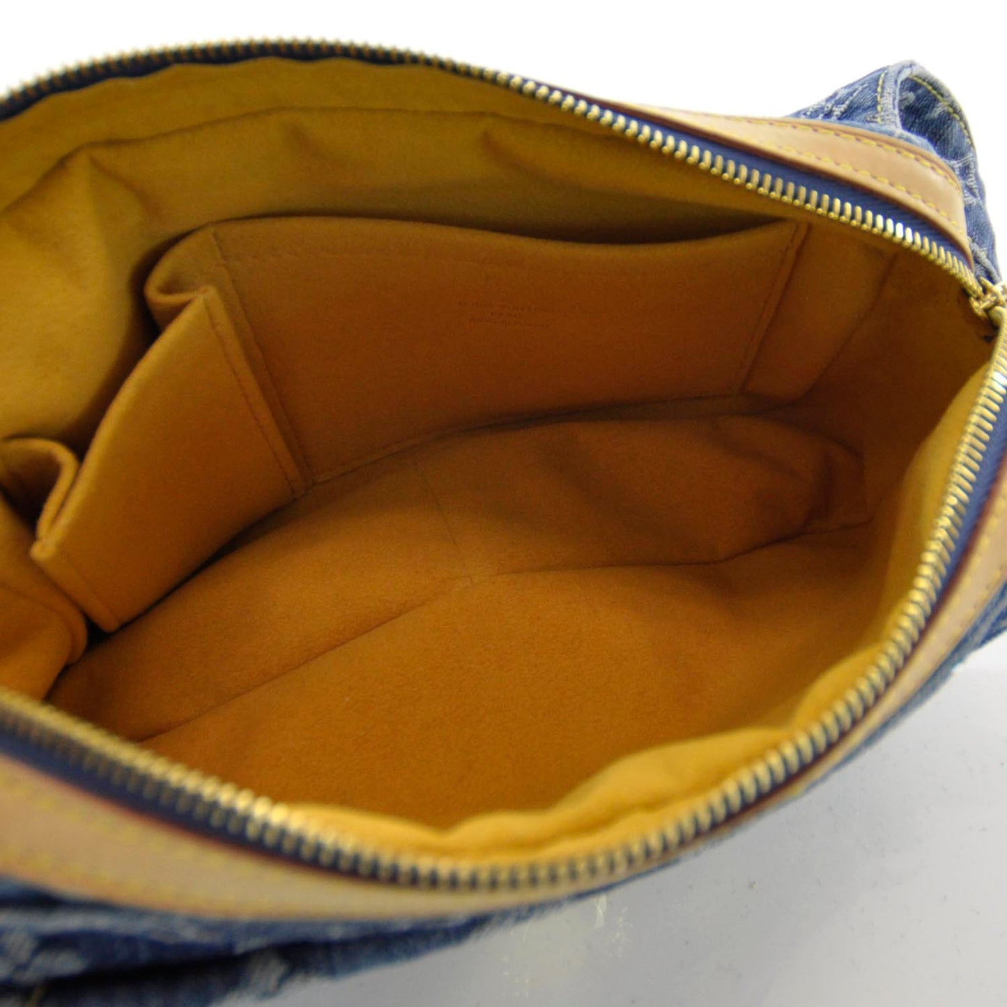 Monogram Denim Bum Bag Blue