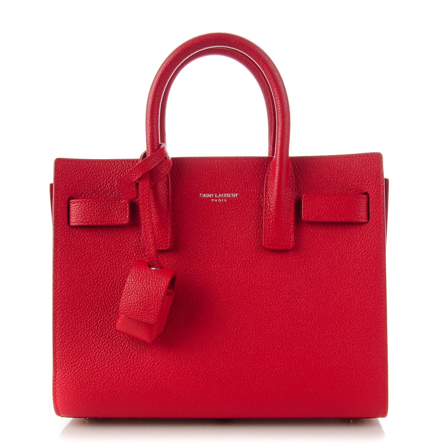 Grained Calfskin Nano Sac De Jour Lipstick Red