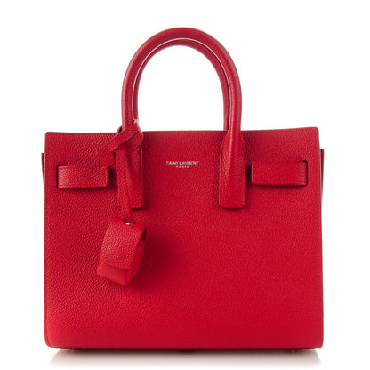 Saint Laurent Grained Calfskin Nano Sac De Jour Lipstick Red 1 of 6