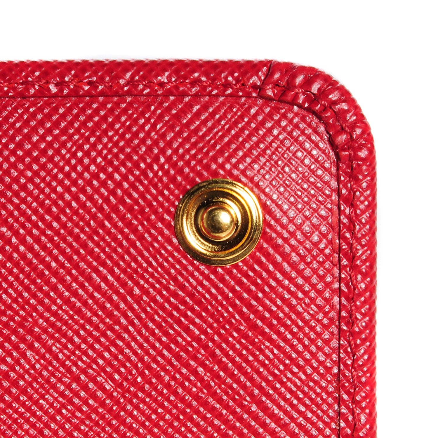 Prada Saffiano Metal Continental Flap Wallet Fuoco 2 of 12