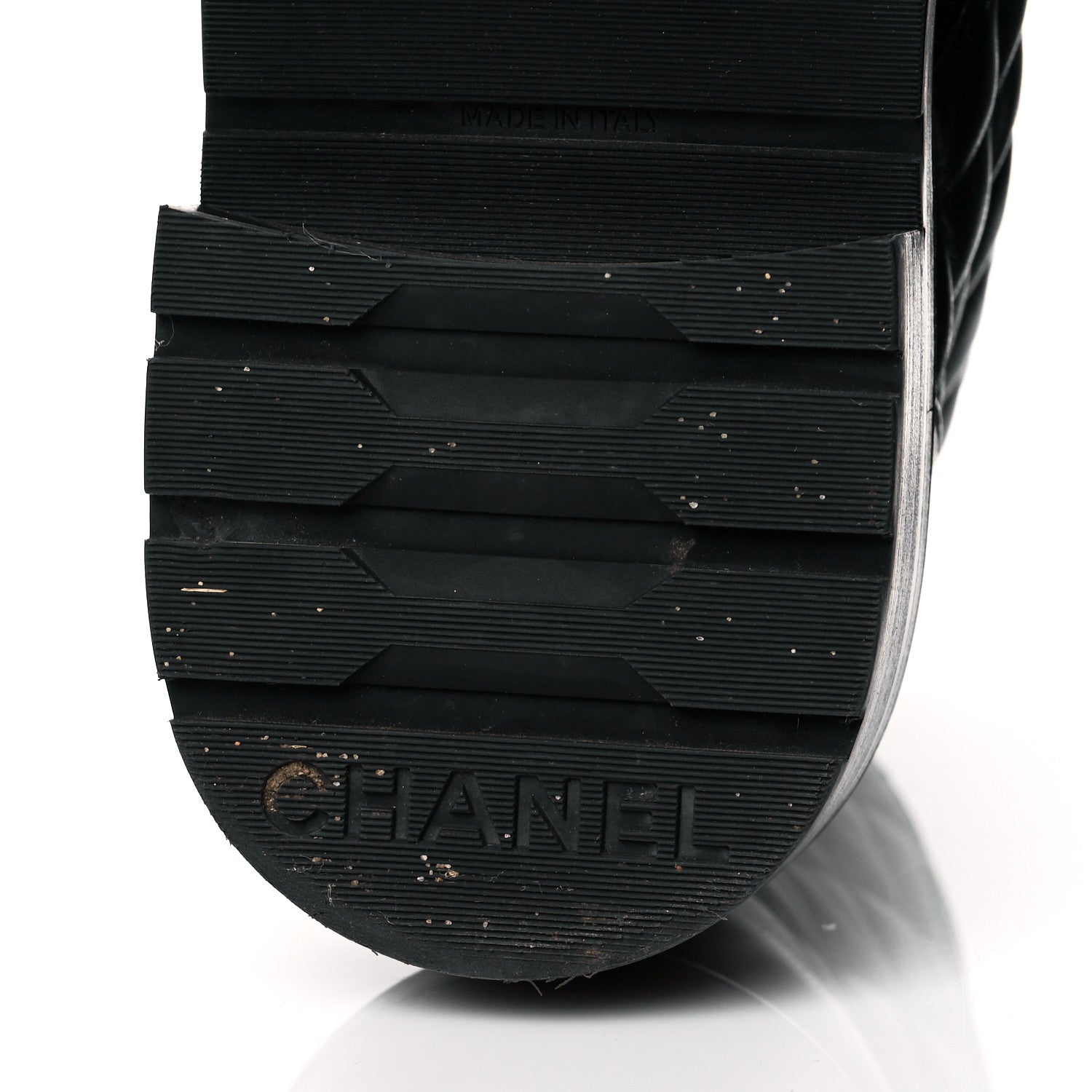 Chanel Shiny Lambskin Quilted Lace Up Combat Boots 36.5 Black 8 of 11