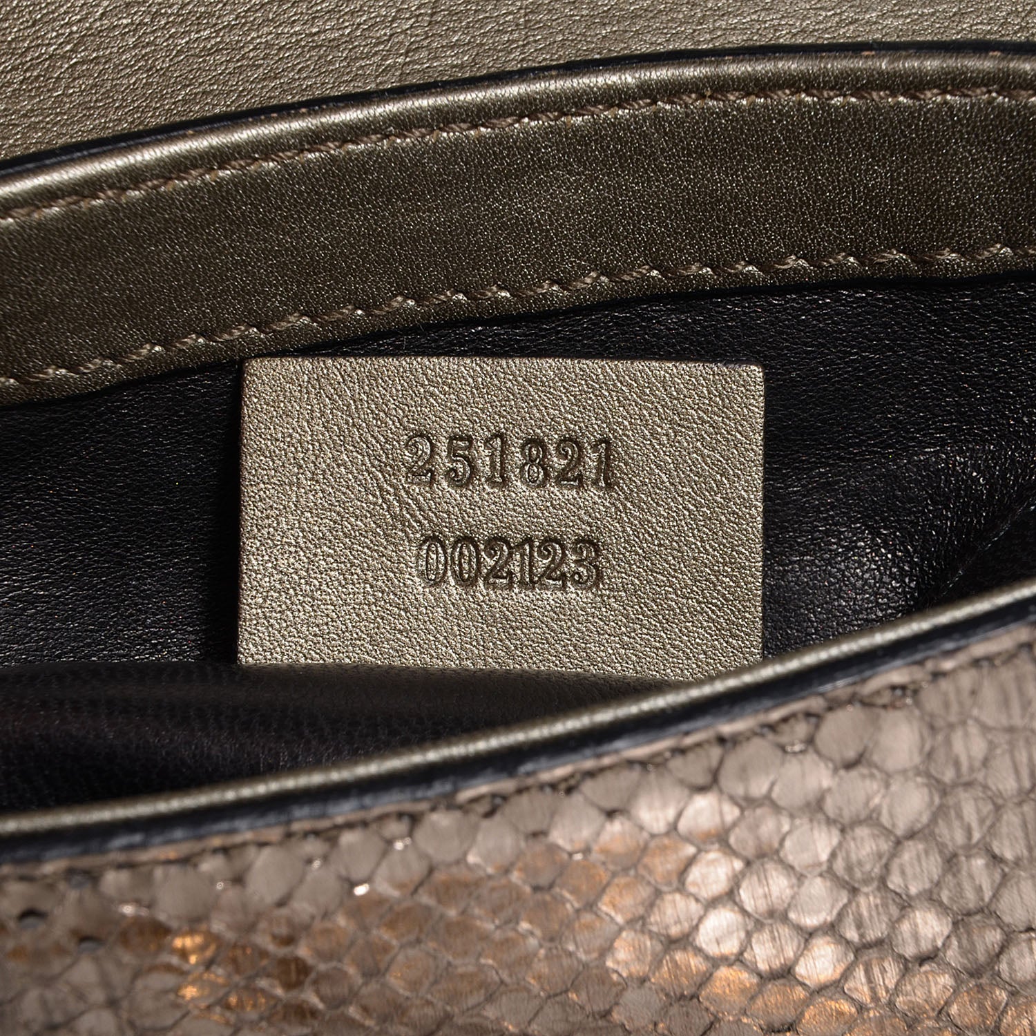 Gucci Python Small 1973 Chain Shoulder Bag Gunmetal 7 of 7