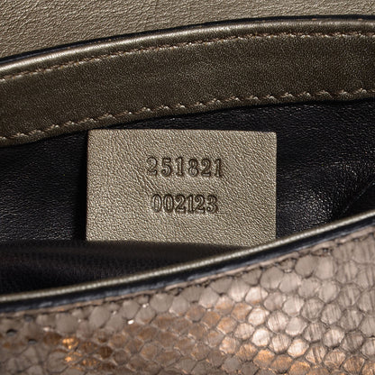 Gucci Python Small 1973 Chain Shoulder Bag Gunmetal 7 of 7