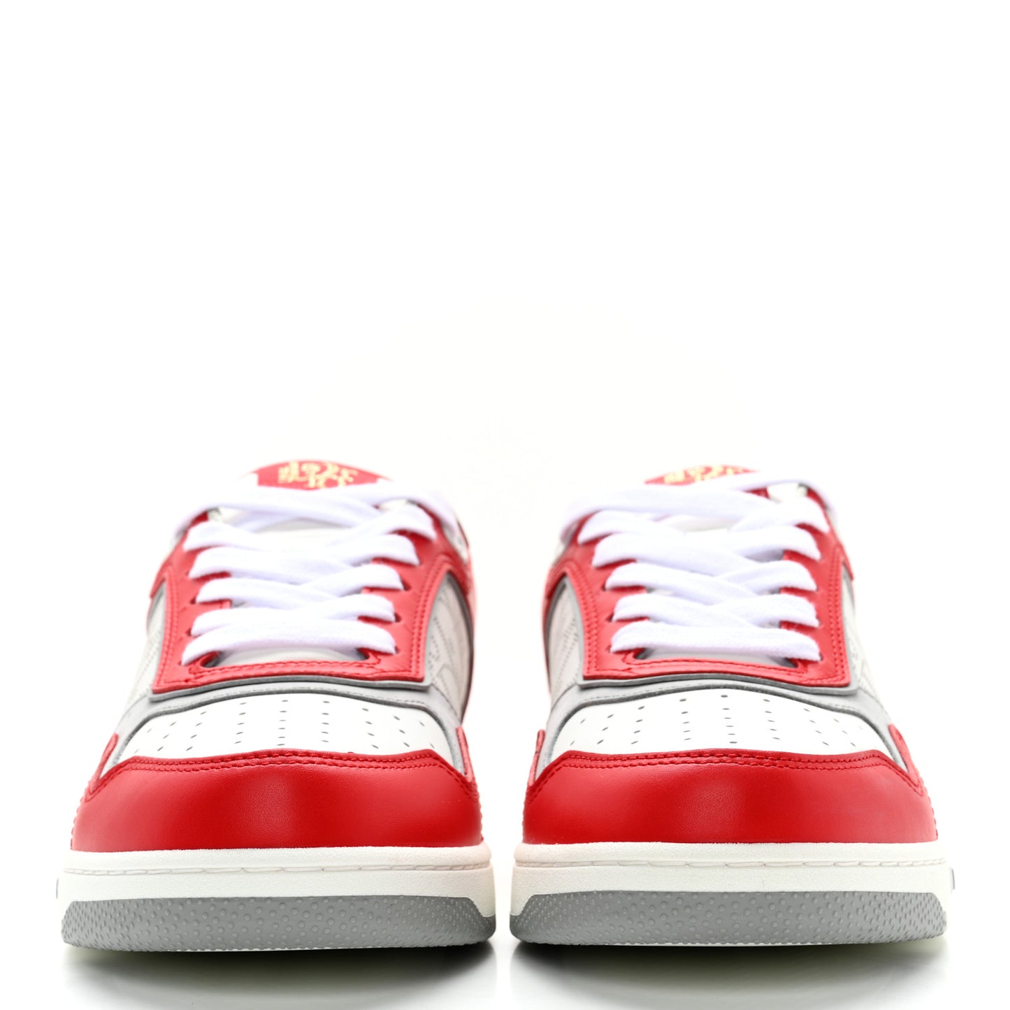 X ERL Smooth Calfskin Oblique Mens B27 Low Top Sneakers 38 Red