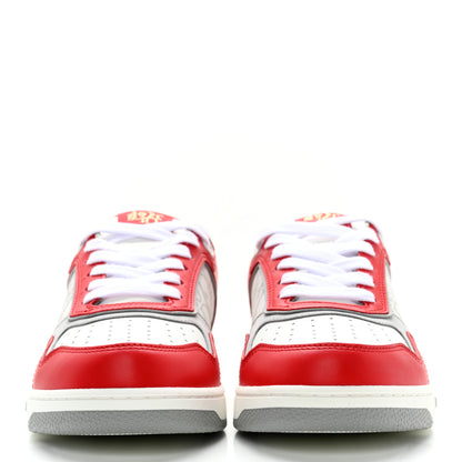 Christian Dior X ERL Smooth Calfskin Oblique Mens B27 Low Top Sneakers 38 Red 2 of 11