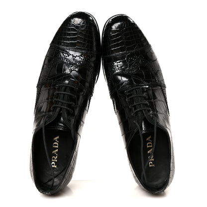 Prada Crocodile Mens Oxford 9 Black 2 of 10