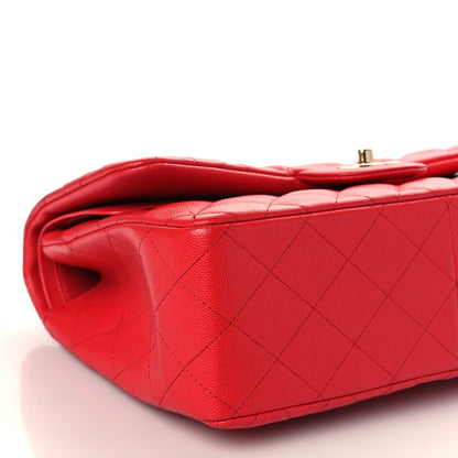 Chanel Caviar Quilted Jumbo Double Flap Red 8 of 9