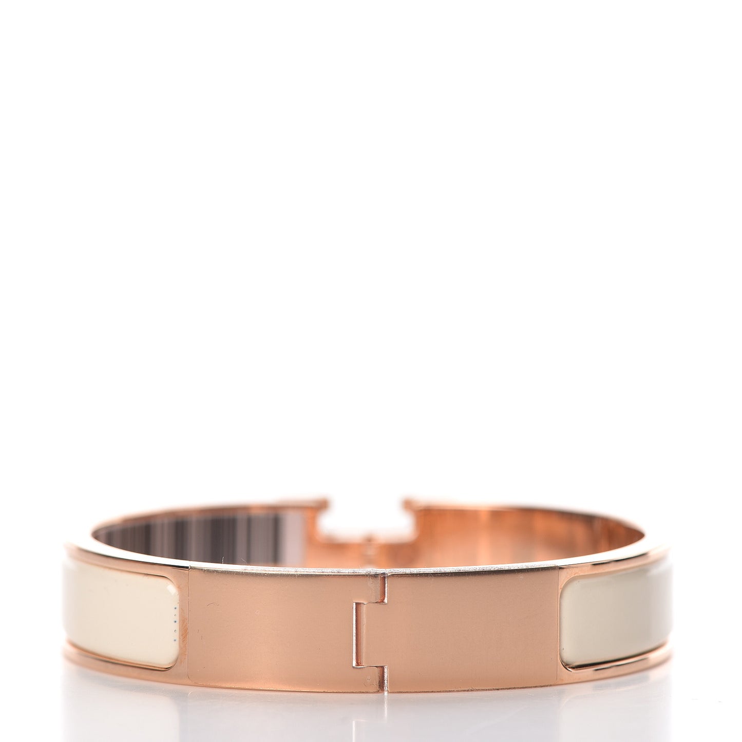 Enamel Narrow Clic Clac H Bracelet PM Craie