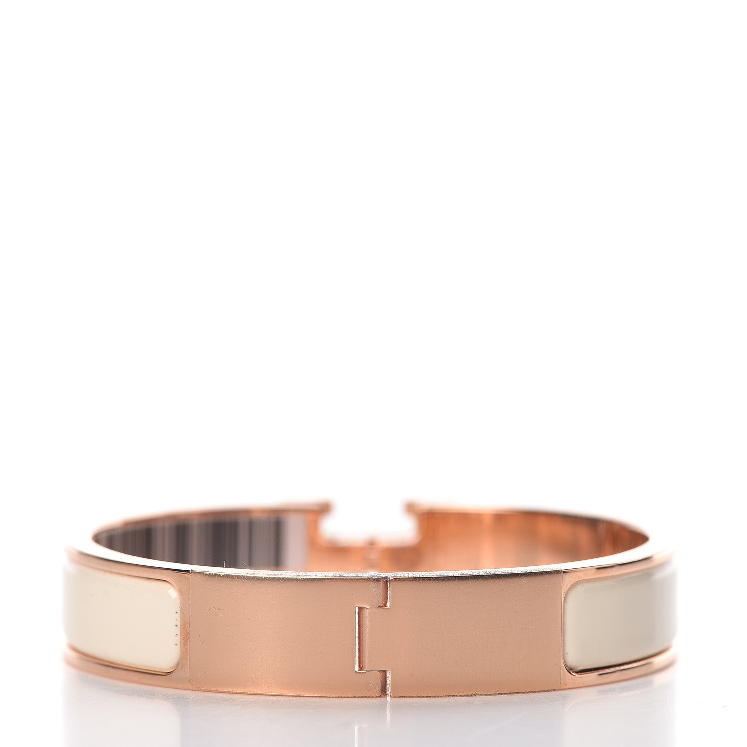 Hermes Enamel Narrow Clic Clac H Bracelet PM Craie 3 of 5