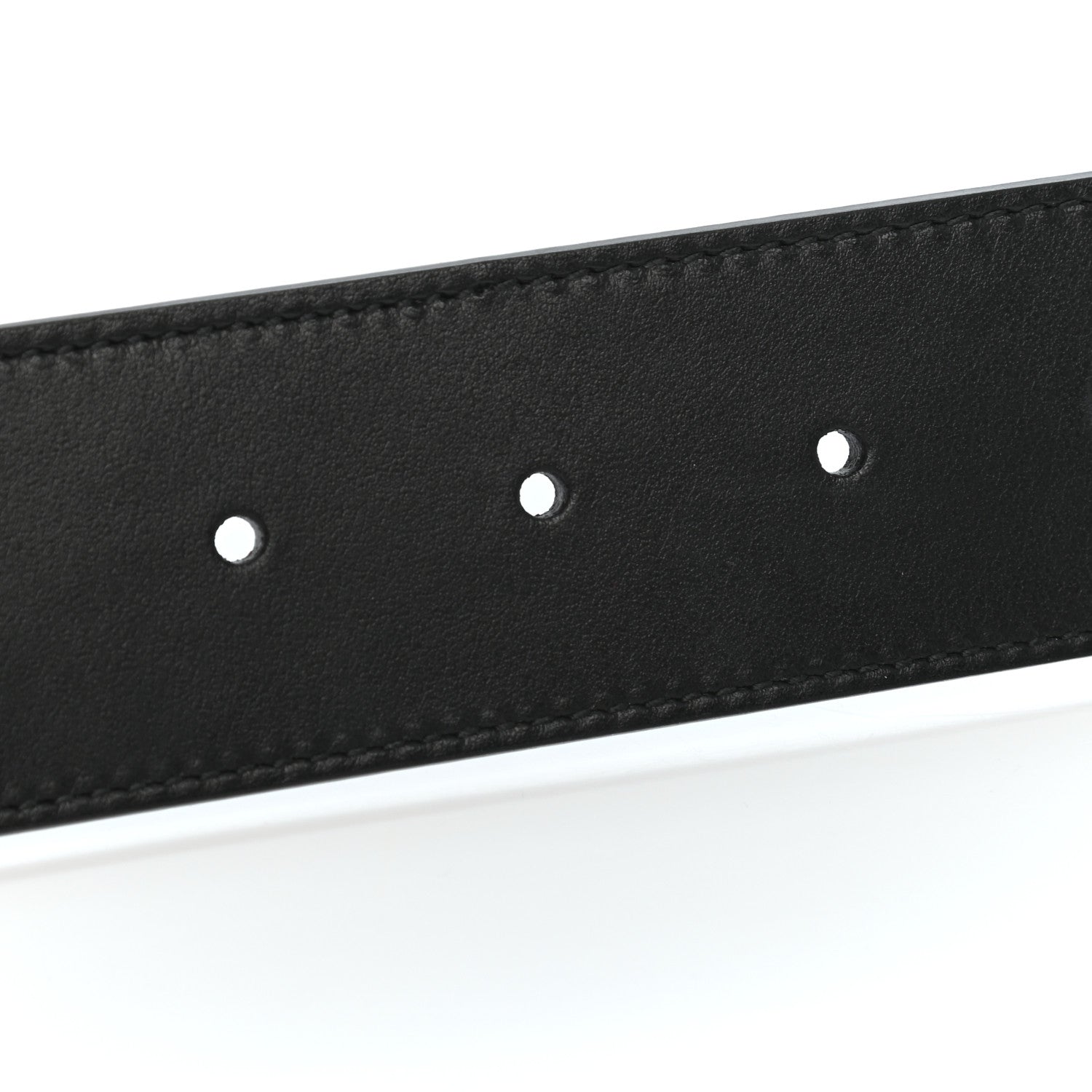 Gucci GG Supreme Monogram Matte Plutone Calfskin Double G 40mm Belt 85 34 Beige Ebony Black 4 of 4