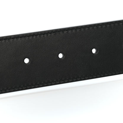 Gucci GG Supreme Monogram Matte Plutone Calfskin Double G 40mm Belt 85 34 Beige Ebony Black 4 of 4
