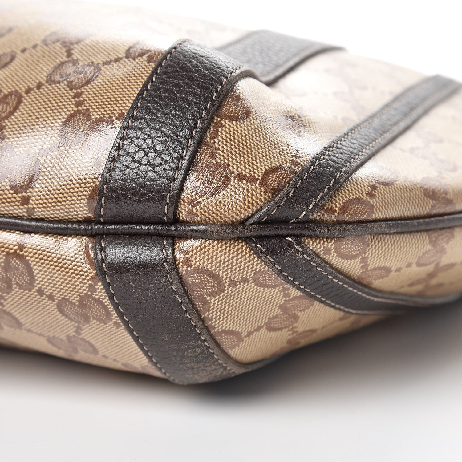 Gucci Crystal Monogram Medium Abbey Convertible Tote Dark Brown 10 of 10
