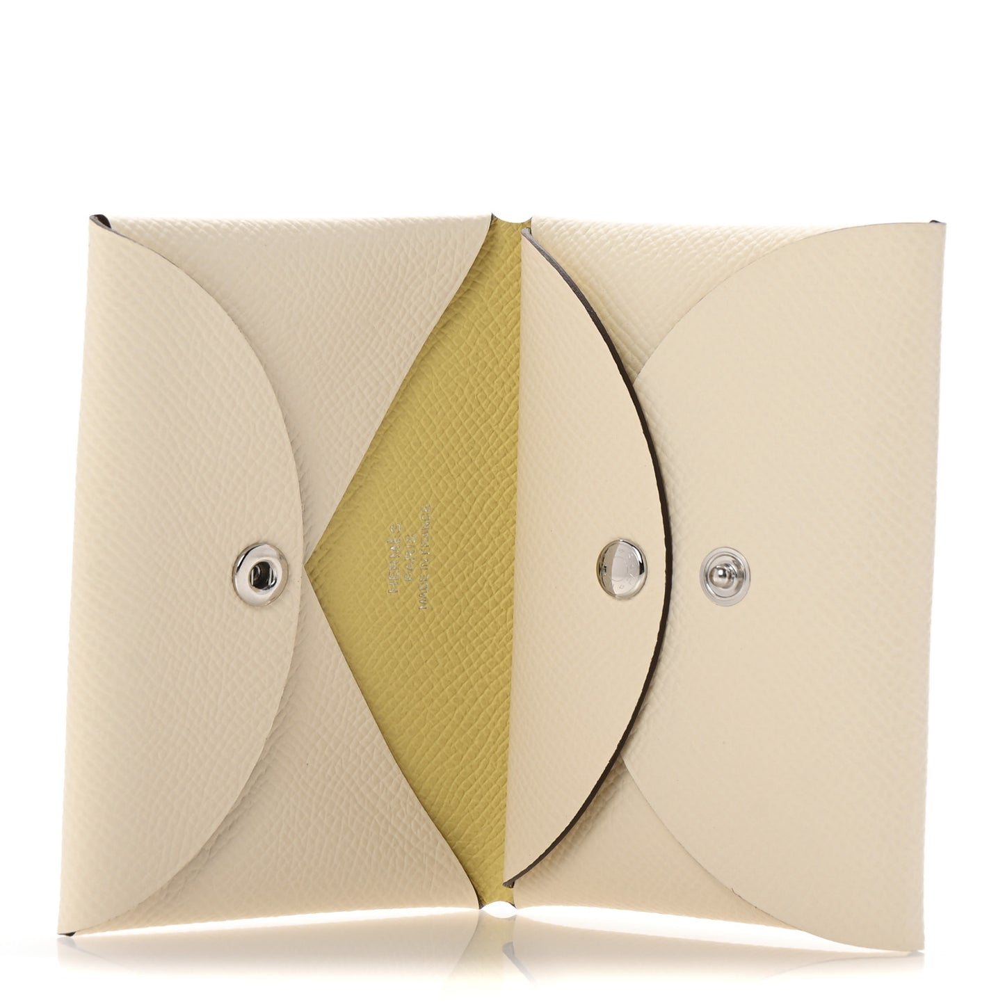 Epsom Verso Calvi Duo Card Case Nata Jaune Poussin