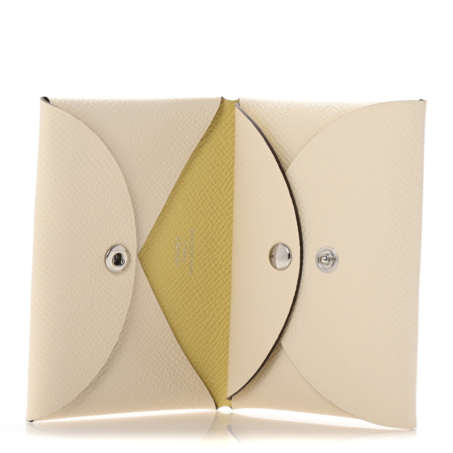 Hermes Epsom Verso Calvi Duo Card Case Nata Jaune Poussin 5 of 8