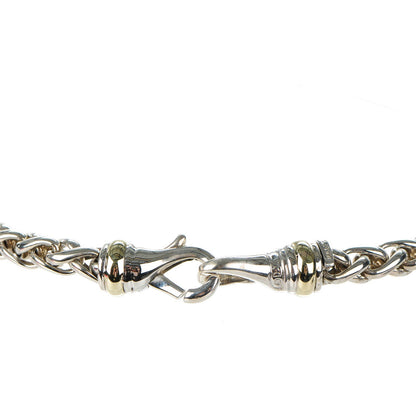 David Yurman Sterling Silver 14K Yellow Gold 6mm Wheat Chain Necklace 3 of 5